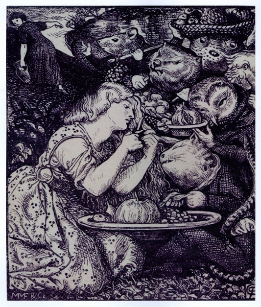 Dante Gabriel Rossetti - Frontispiece for Goblin Market 1862 | Dimensions 4383 x 5157 pixels