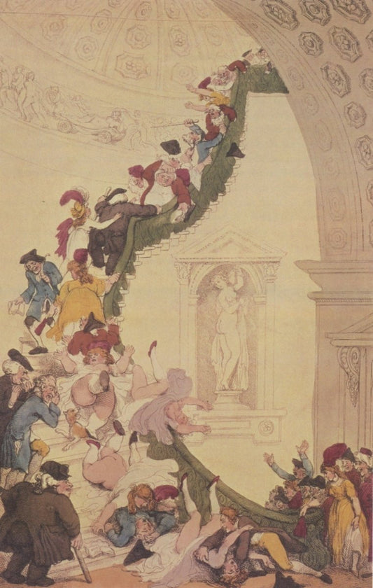 Thomas Rowlandson - Exhibition Stare Case, Somerset House | Dimensions 3208 x 5056 pixels