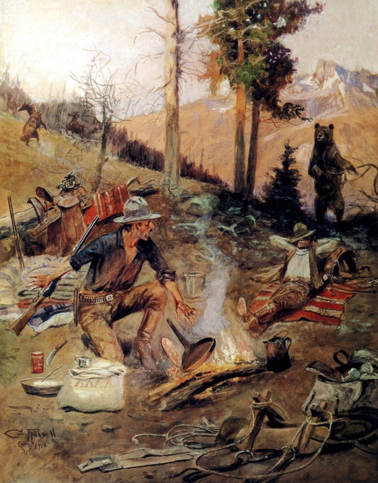 Charles M. Russell - The Unexpected Guest 1916 | Dimensions 4440 x 5660 pixels