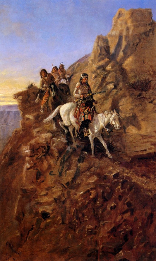 Charles M. Russell - There May be Danger Ahead 1893 | Dimensions 3528 x 5880 pixels