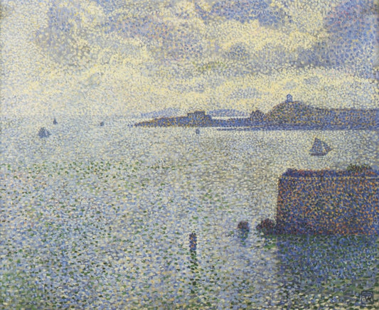 Theo van Rysselberghe - Sailing Boats on an Estuary c1892-93 | Dimensions 5090 x 4160 pixels