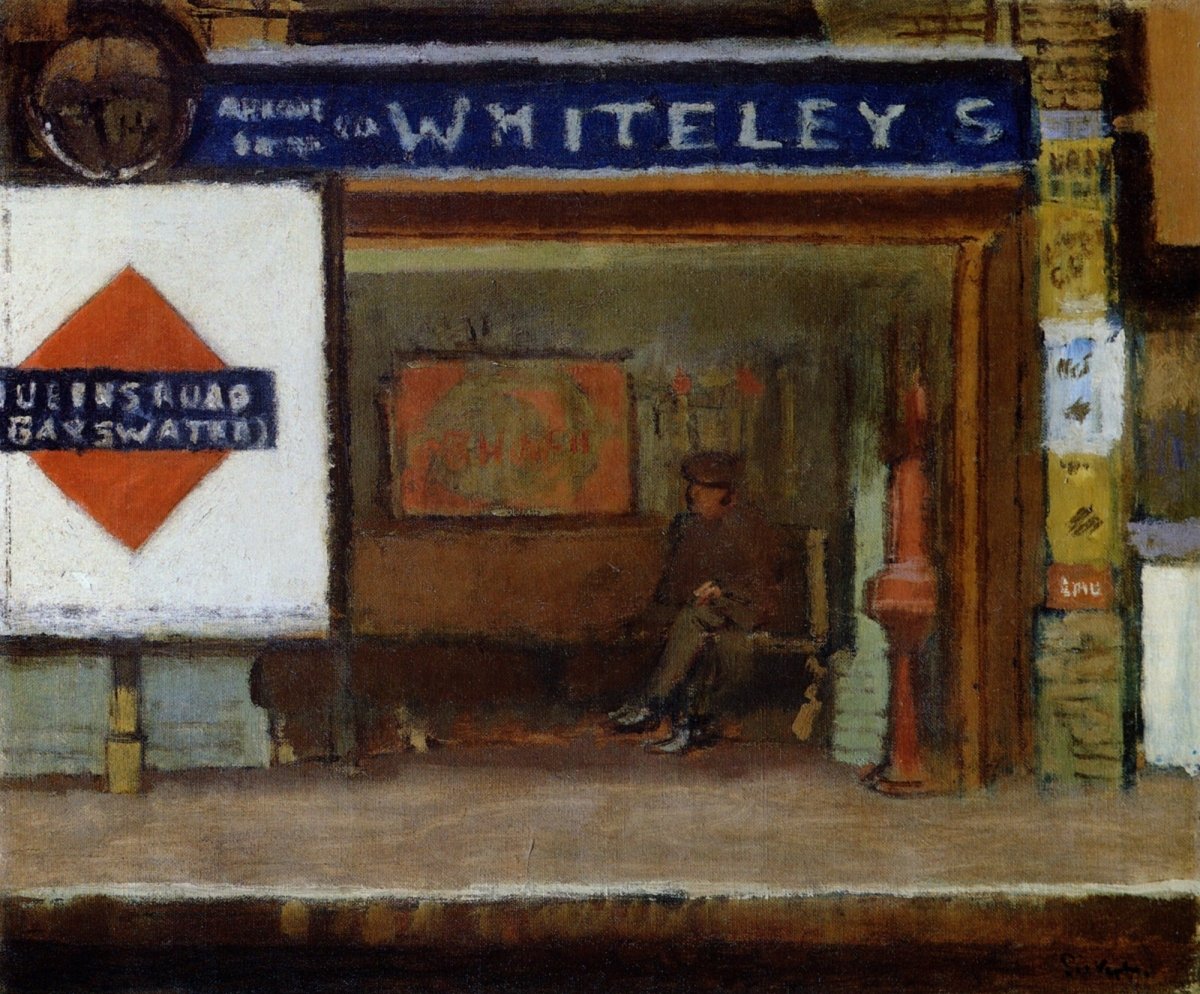 Walter Sickert (1860-1942) - Queen's Road Station, Bayswater | Dimensions 4840 x 4008 pixels