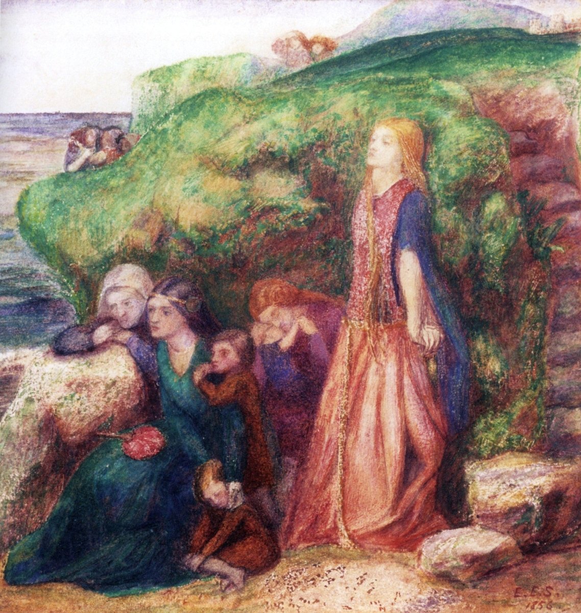Lizzie Siddal - Sir Patrick Spens 1856 | Dimensions 4704 x 5096 pixels