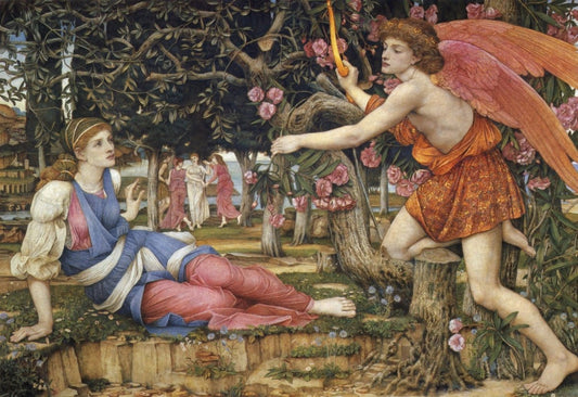 John Roddam Spencer Stanhope - Love and the Maiden 1877 | Dimensions 5410 x 3710 pixels