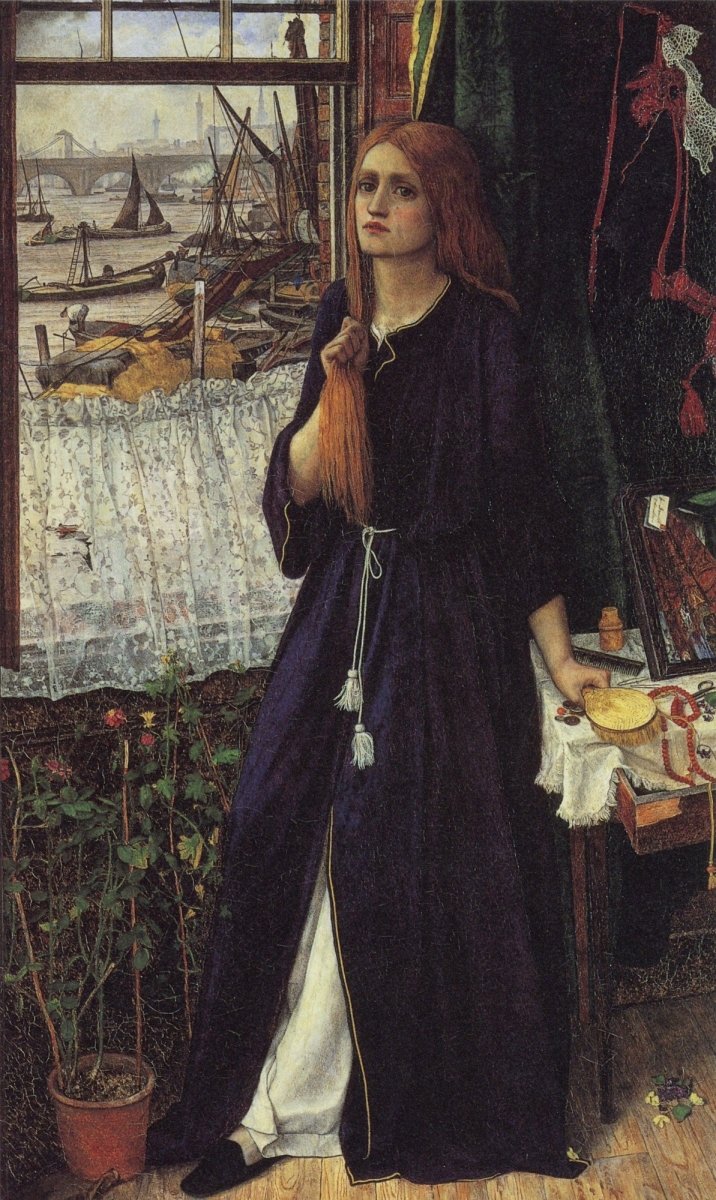 John Roddam Spencer Stanhope - Thoughts of the Past 1859 | Dimensions 4004 x 6710 pixels