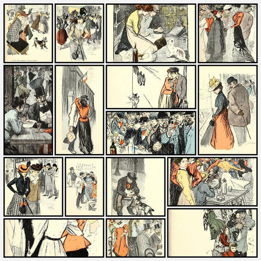 Dans la vie 1901 - Théophile Steinlen - 16 images | A snapshot of the images