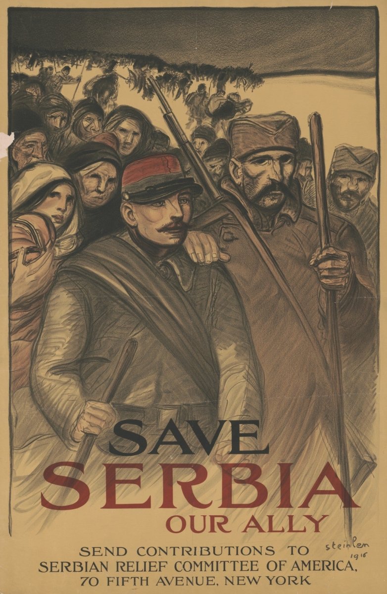 Théophile Steinlen - Save Serbia our Ally 1916 | Dimension 7021 x 10778 pixels