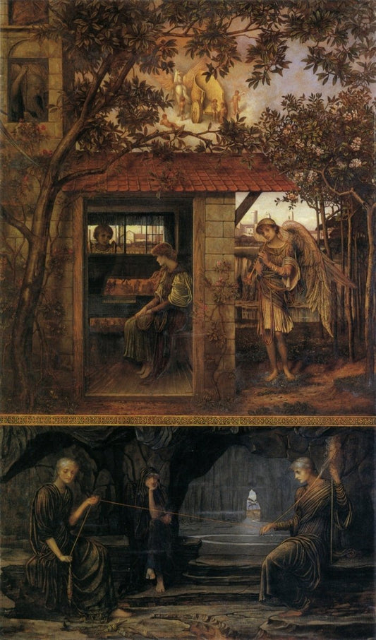 John Melhuish Strudwick - A Golden Thread 1885 | Dimensions 3606 x 6128 pixels