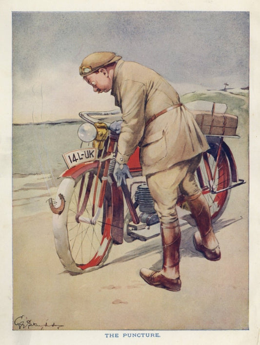 George Studdy (1878-1948) - The Puncture c1930s | Dimensions 3870 x 5130 pixels