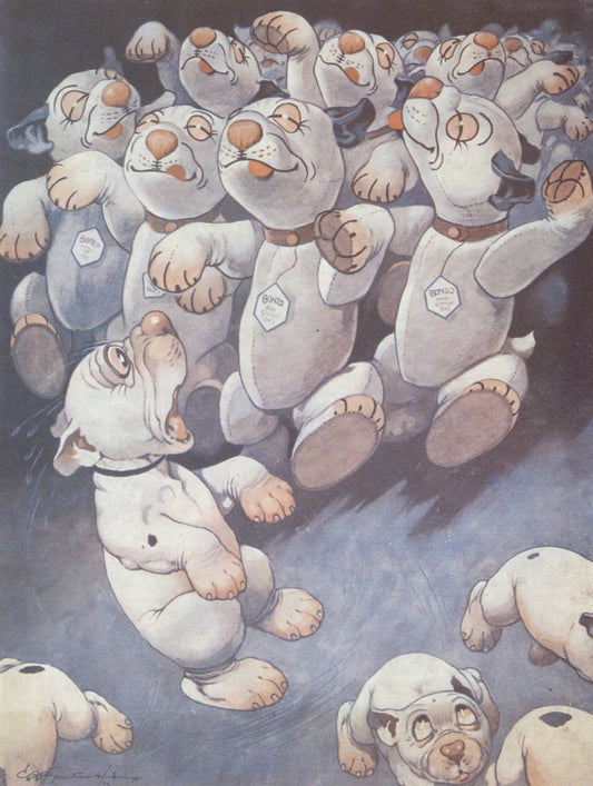 George Studdy 1878-1948 - Who said Robots, from Sketch 1923 | Dimensions 4650 x 6168 pixels