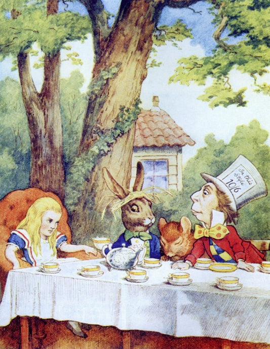 John Tenniel (1820-1914) - Mad Hatter's Tea Party 1865 | Dimensions 4165 x 5369 pixels