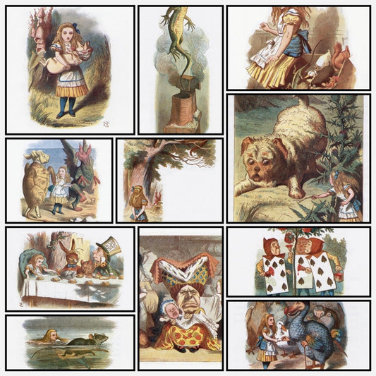 The Nursery Alice 1890 - Thompson & Tenniel | A snapshot of some of the images