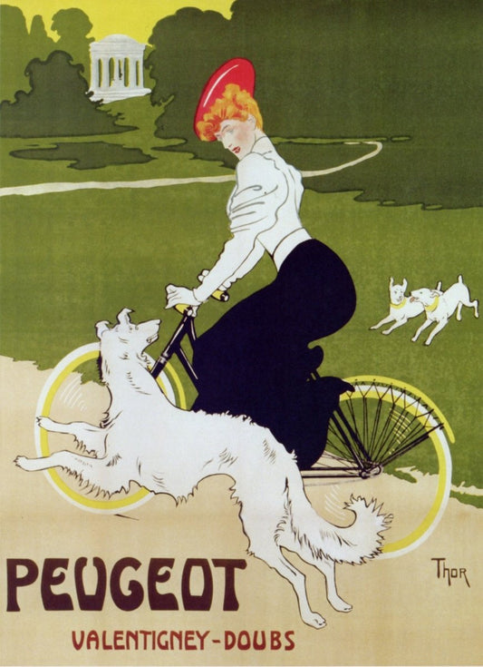 Walter Thor - Poster for Peugeot Bicycles c.1905-10 | Dimensions 4506 x 6216 pixels