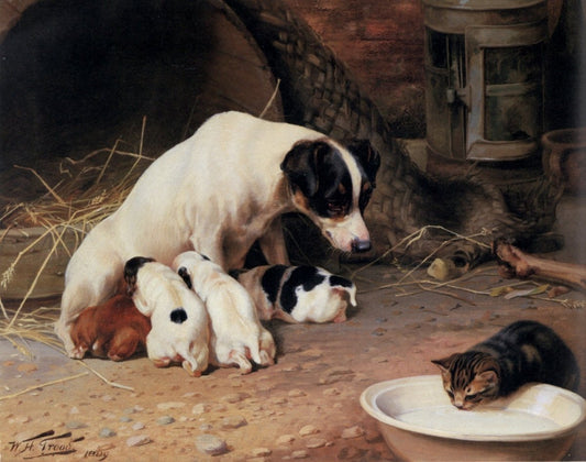 William H.H. Trood (1859-1899) - Family Cares 1889 | Dimensions 4872 x 3840 pixels