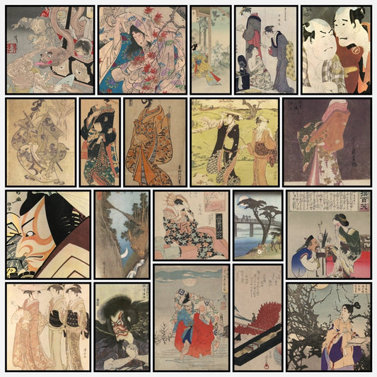 Ukiyo-e or Japanese Wood-block Prints in the Public Domain | A snapshot of some of the images