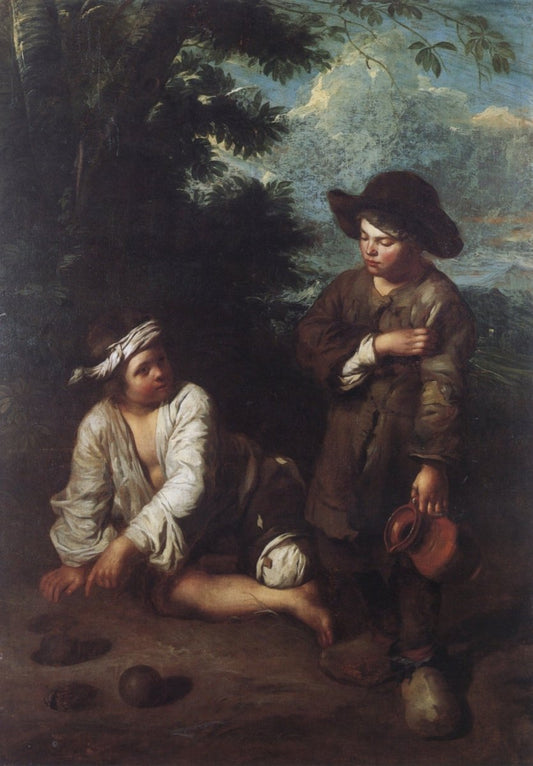 Pedro Nunez de Villavicencio - Invitation to a Game of Bowls | Dimensions 3864 x 5552 pixels