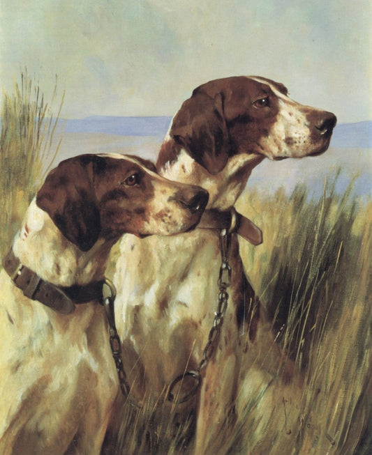 Arthur Wardle (1864-1949) - Two Pointers | Dimensions 4068 x 4980 pixels