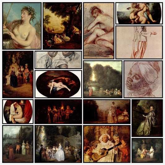 Antoine Watteau Public Domain Images to Download | A snapshot of some of the images
