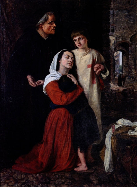 Joanna Boyce Wells (1831-1861) - The Departure, An Episode of the Child's Crusade 1857-61 | Dimensions 4330 x 5890 pixels