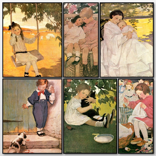 A Child's Book of Old Verses, 1910 - Jessie Willcox Smith | A snapshot of some of the images