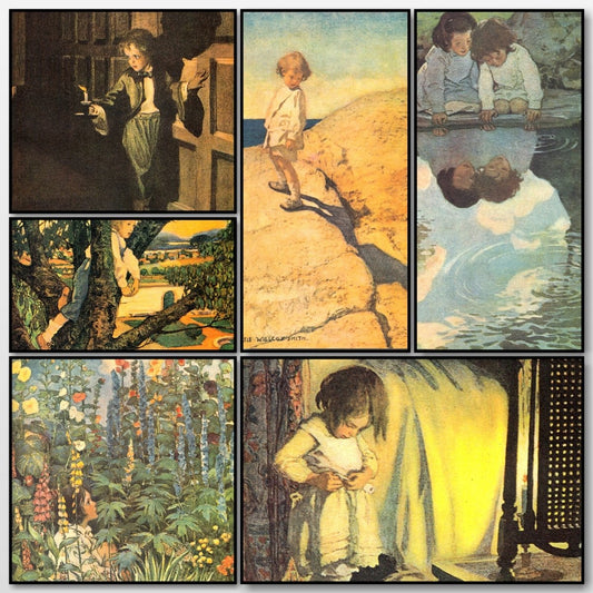 A Child's Garden of Verses, 1905 - Jessie Willcox Smith | A snapshot of some of the images