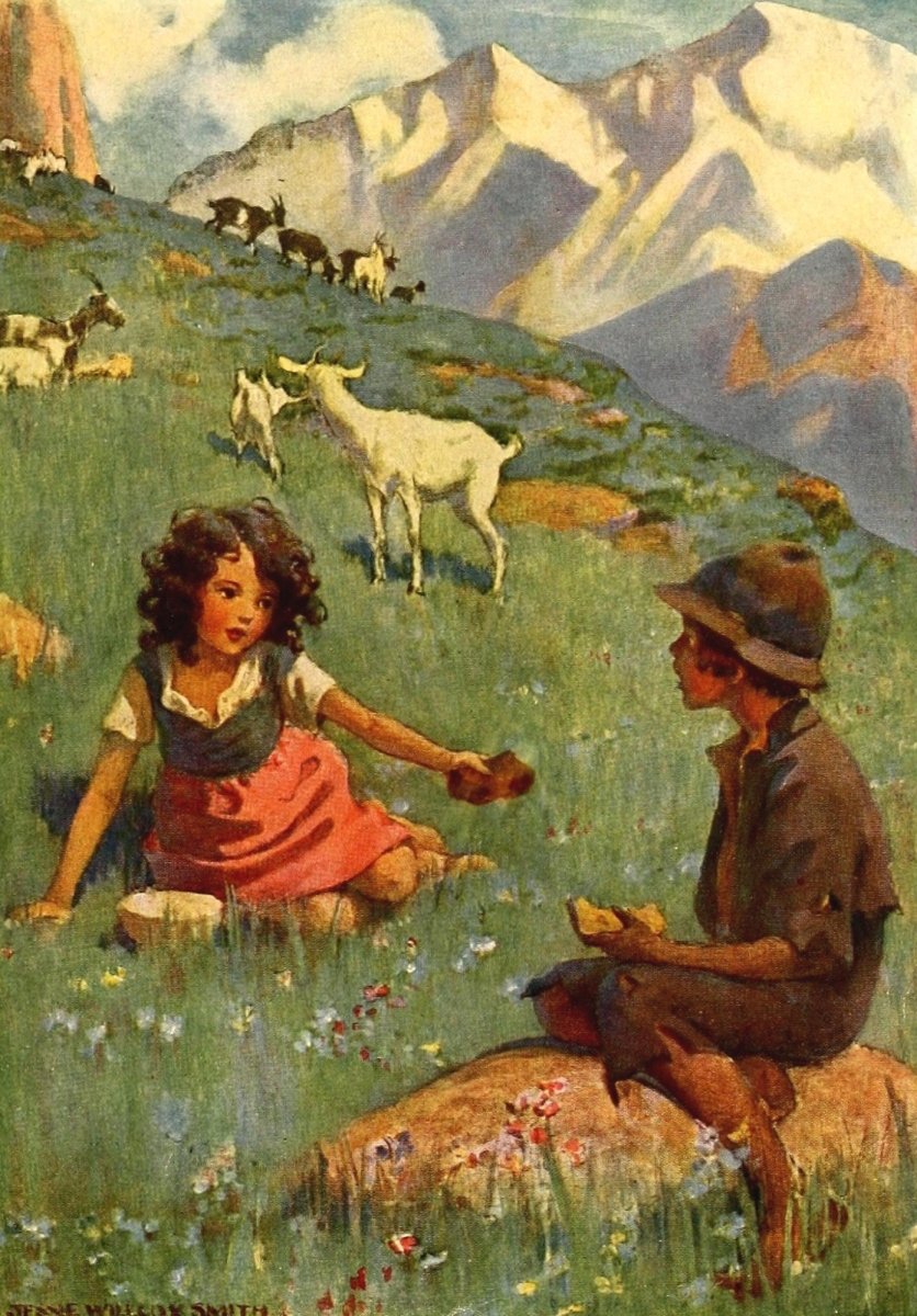 Heidi 1922 - Jessie Willcox Smith - 11 images | Dimensions 1425 x 2046 pixels