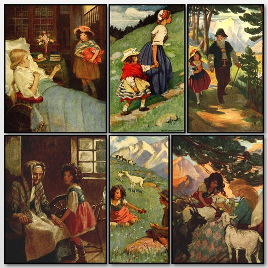 Heidi 1922 - Jessie Willcox Smith - 11 images | A snapshot of some of the images