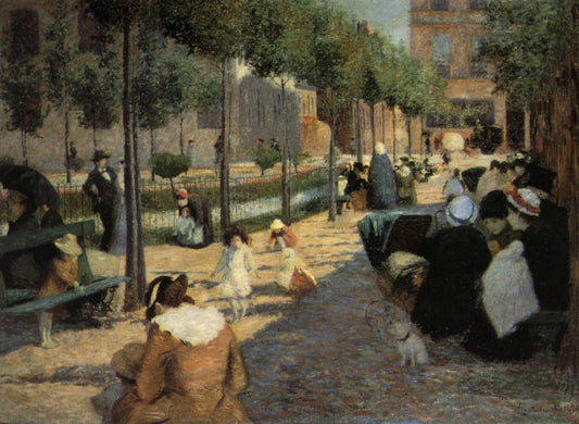 Federico Zandomeneghi (1841-1917) - Place D'Anvers, Paris | Dimensions 4725 x 3458 pixels