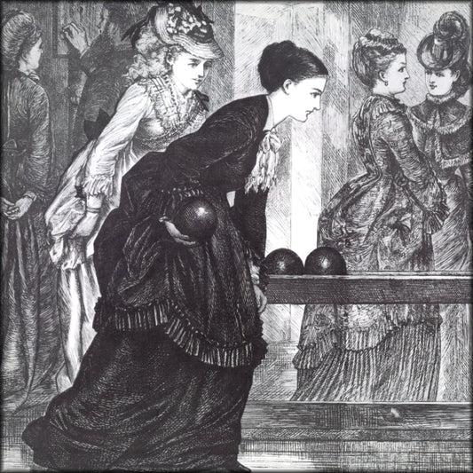 American Ten-pin Bowling Alley, Ladies' Game from 1872 | Digital Download - 1 image