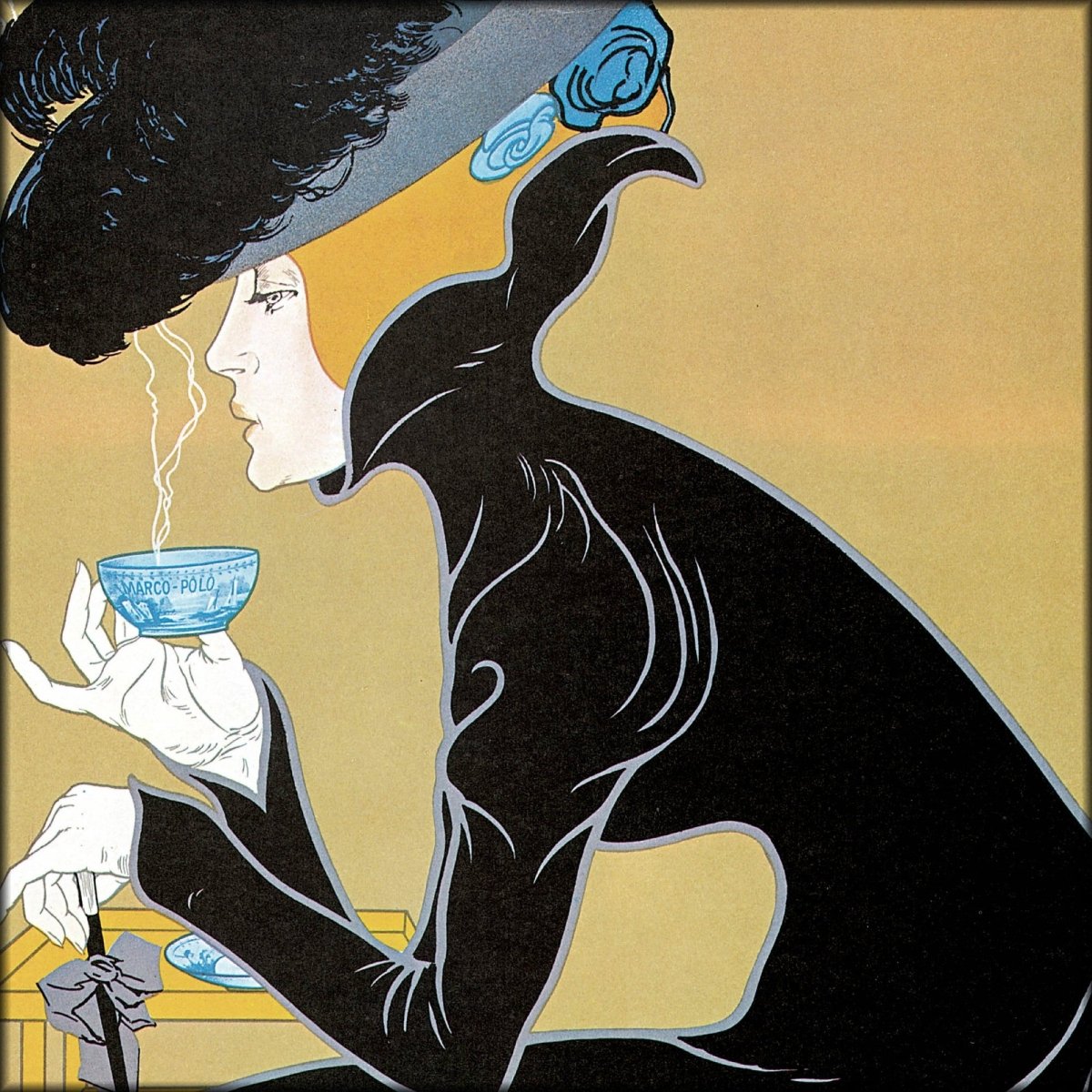 Marco Polo Tea (1905), an Art Nouveau advertising poster | Digital Download - 1 image
