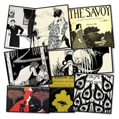 Aubrey Beardsley Public Domain Images to Download | Aubrey Beardsley (1872-1898) Bundle of 18 Collections