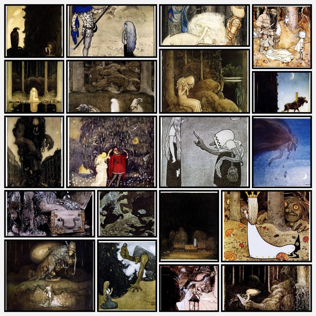 John Bauer Public Domain Images to Download | A snapshot of some of the images