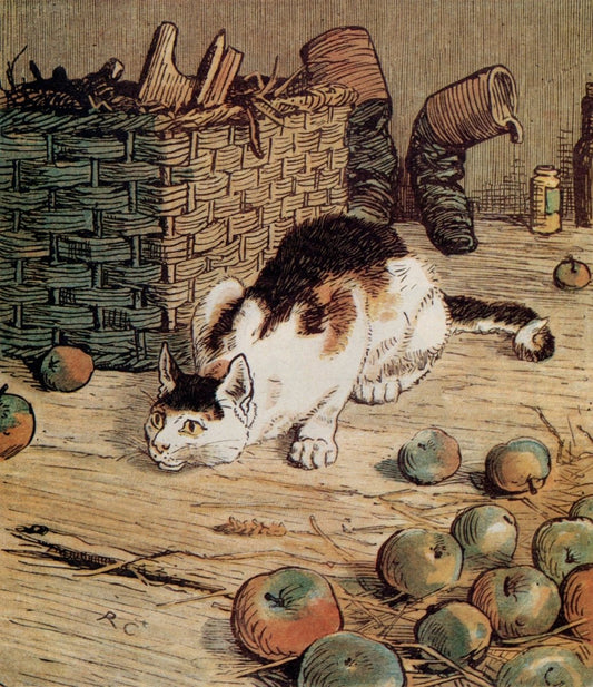 Randolph Caldecott (1846-1886) - Cat from Picture Book 1887 | Dimensions 3540 x 4095 pixels