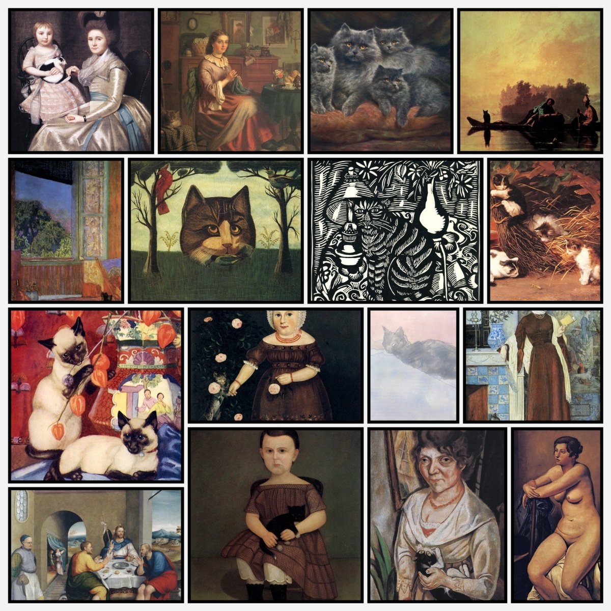 Cats in Art - 82 Images to download | A snapshot of some of the images