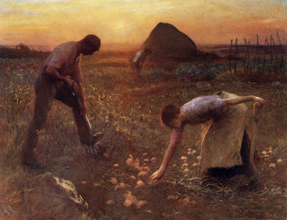 George Clausen (1852-1944) - The Allotment Garden | Dimensions 4396 x 3367 pixels