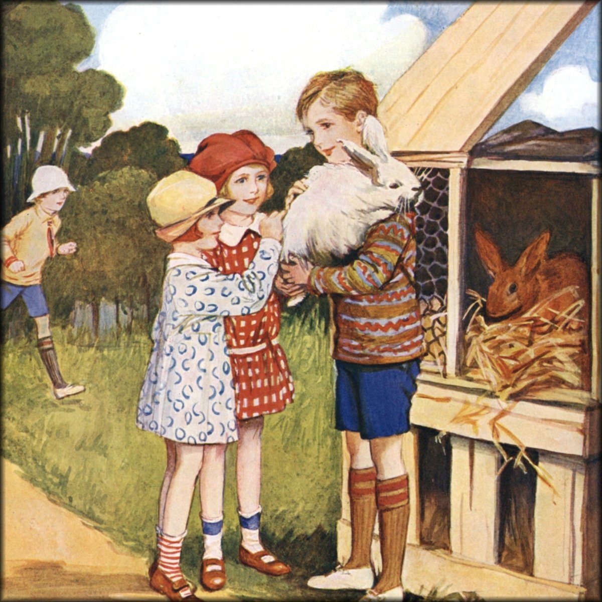 Ruth The Rabbit Ruth Cobb - Children with Rabbits