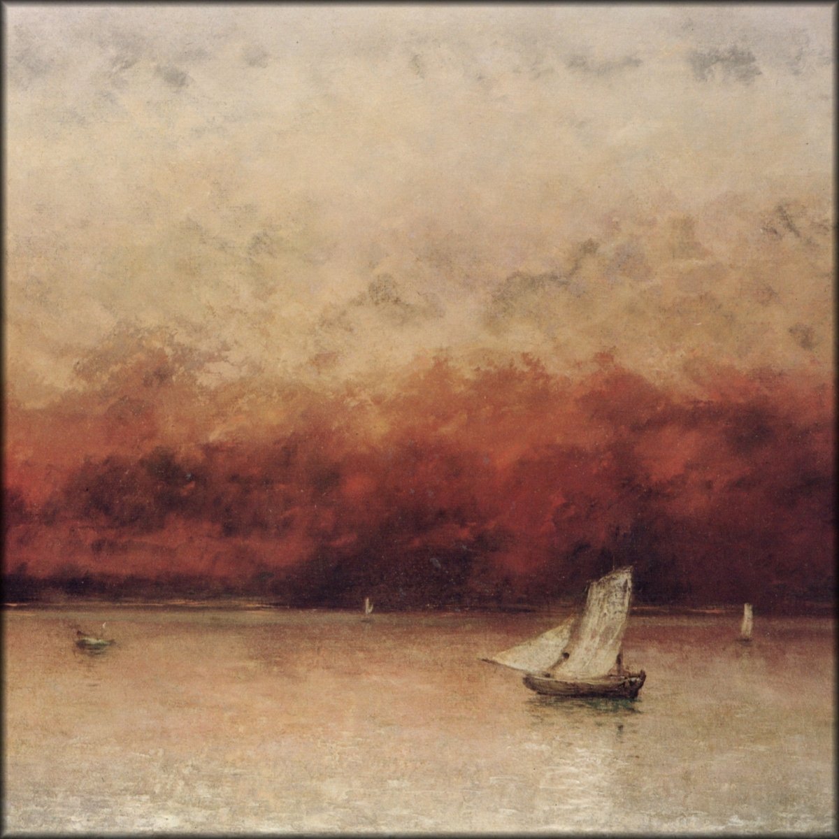 Gustave Courbet (1819-1877) - Lake Leman at Sunset c1876 | Digital Download - 1 image