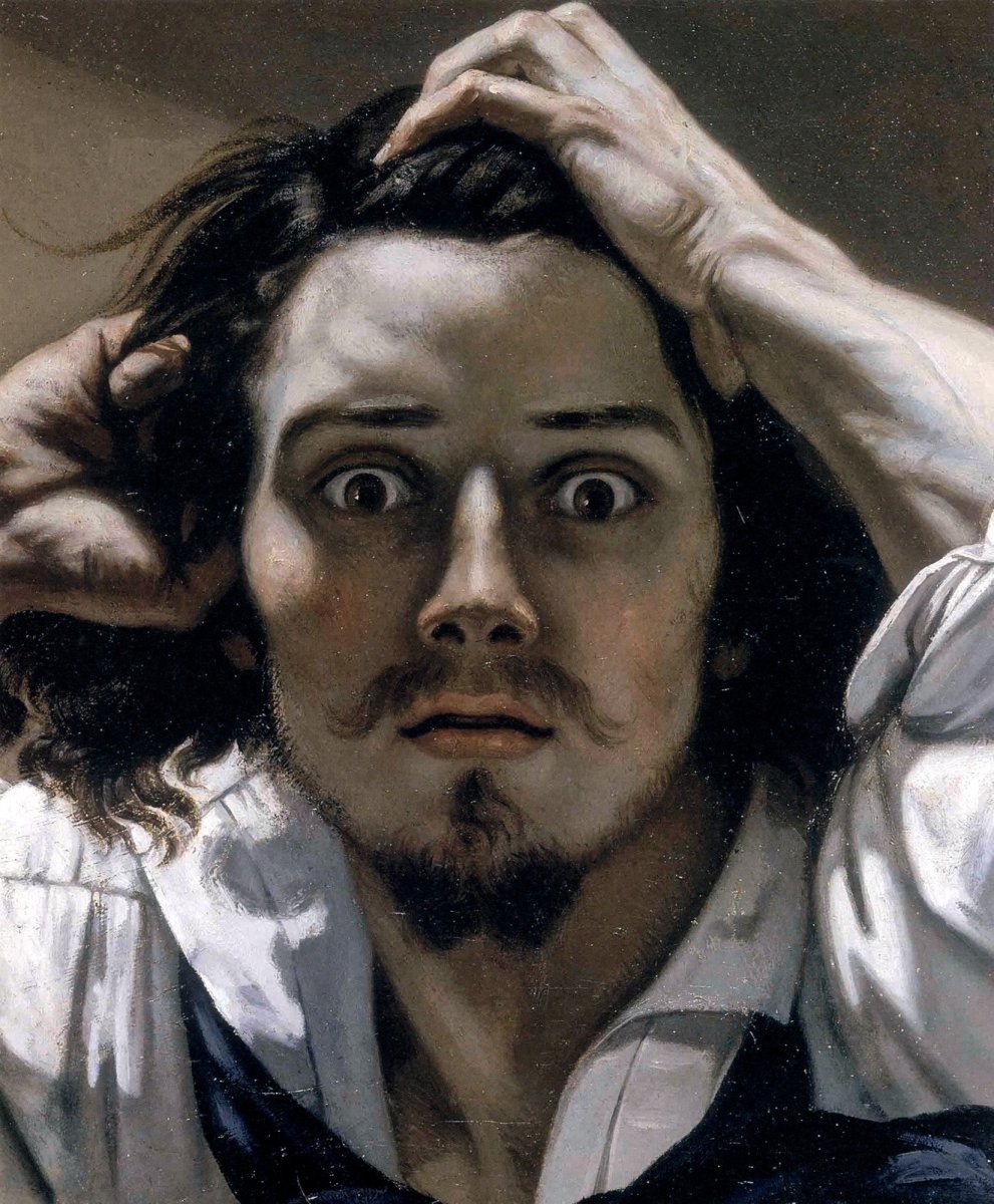 Gustave Courbet (1819-1877) - The Desperate Man 1843 | Dimensions 5830 x 7062 pixels