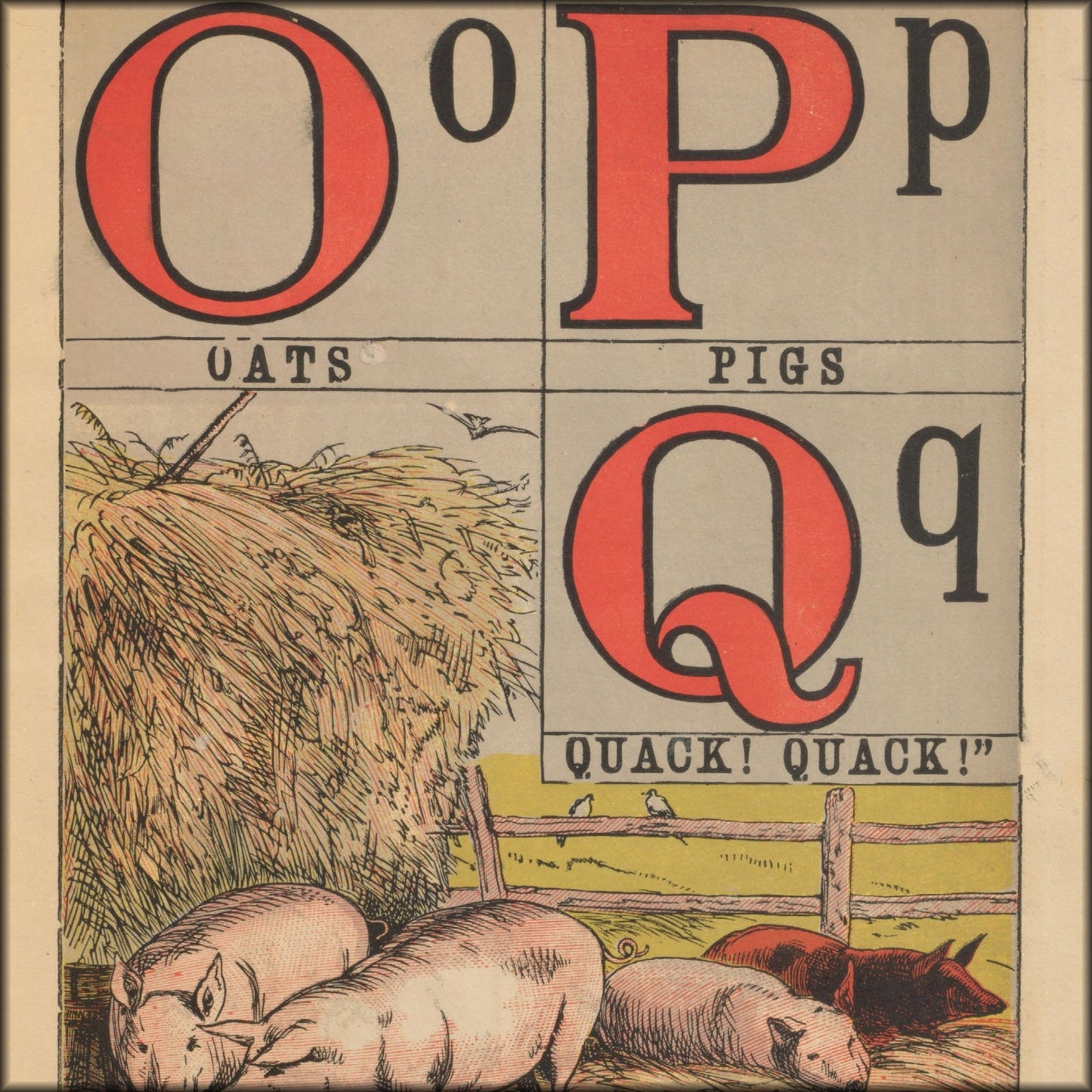 Farm yard Alphabet 1865 - Walter Crane (1845-1915) - 8 images