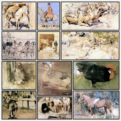 Joseph Crawhall Public Domain Images to Download | A snapshot of some of the images