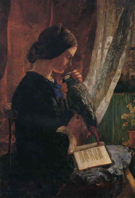 Walter Deverell - The Grey Parrot 1853 | Dimensions 4630 x 6810 pixels