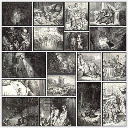 Fairy Tales by Charles Perrault 1867 - Gustave Doré (1832-1888) | A snapshot of some of the images