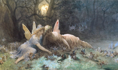 Gustave Doré (1832-1888) - The Fairies, scene from Shakespeare 1873 | Dimensions 6345 x 3745 pixels