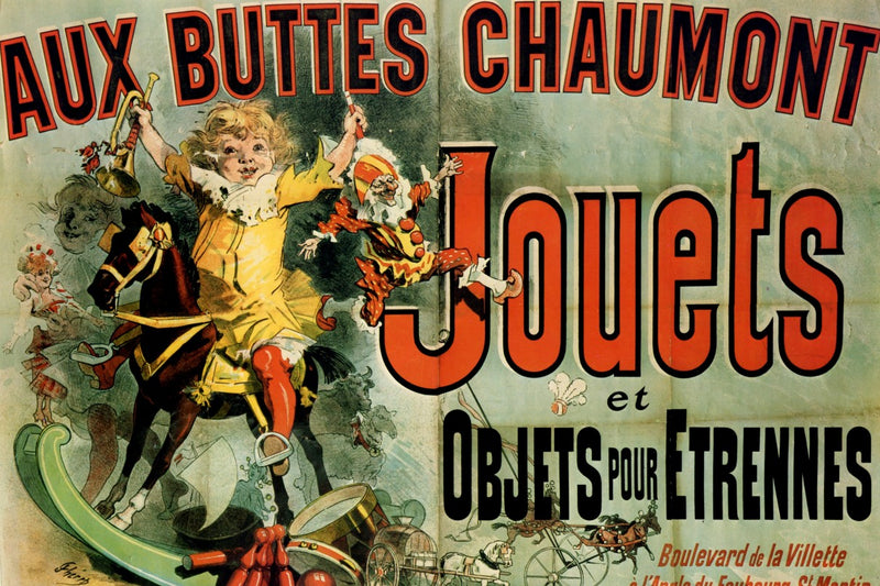 Jules Chéret - Aux Buttes Chaumont Jouets (1885) public domain image