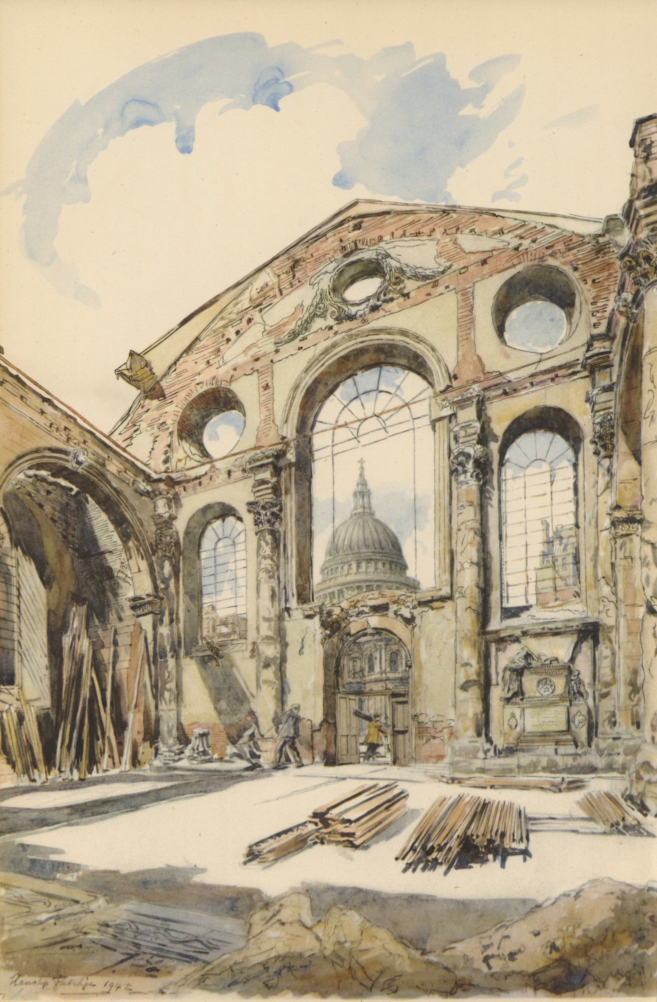 Bombed London 1947 - Hanslip Fletcher (1874-1955) - 38 images