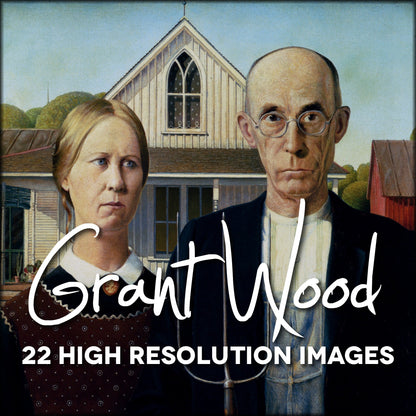 Grant Wood Public Domain Images | Digital Download - 22 images