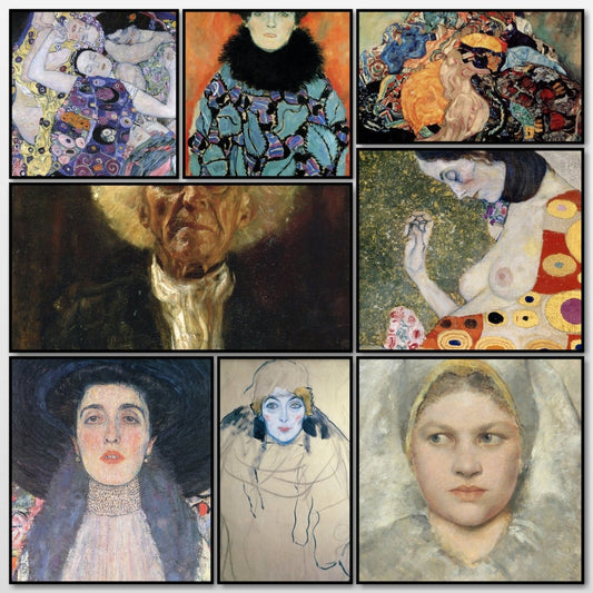 Gustav Klimt Public Domain Images including The Kiss | A snapshot of some of the images