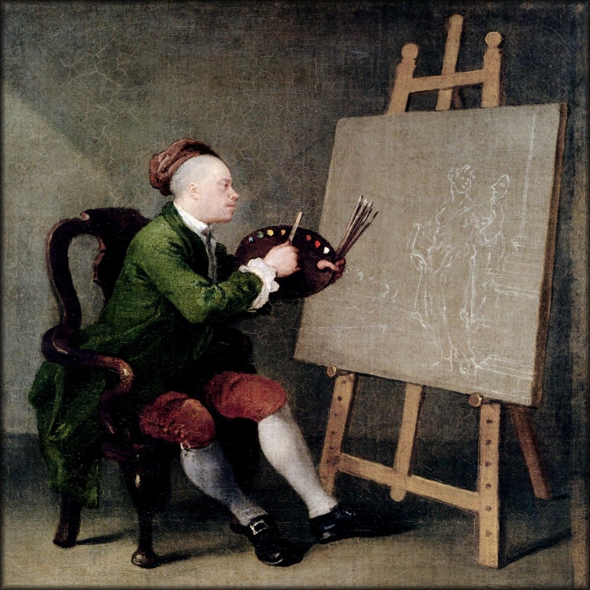 William Hogarth (1697-1764) - Self-portrait c1757 | Digital Download - 1 image