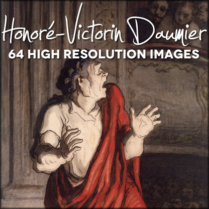 Honoré Daumier 64 Public Domain Images | Digital Download - 64 images