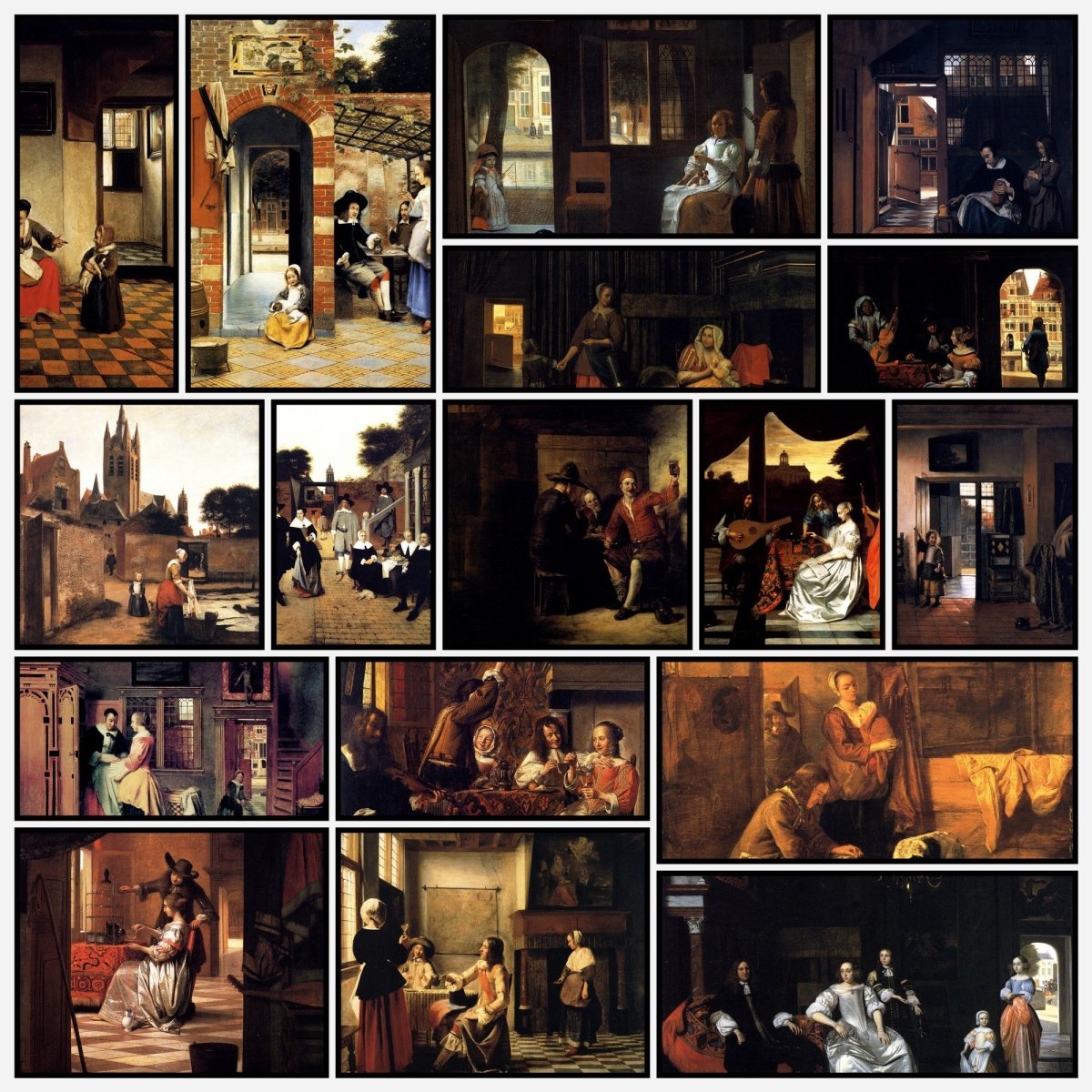 Pieter de Hooch Public Domain Images to Download | A snapshot of some of the images